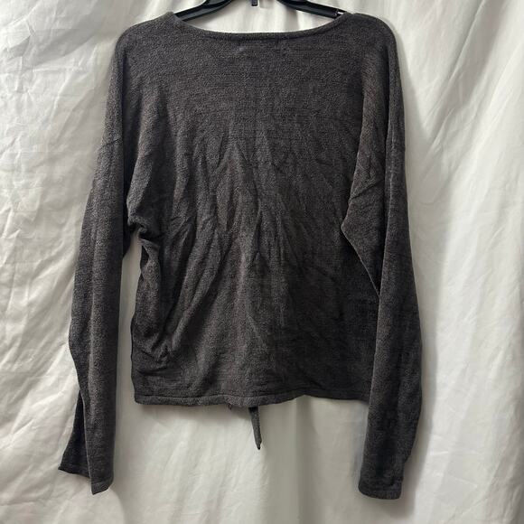 Barefoot Dreams CozyChic Lite Tie Front Top Long Sleeve Soft Knit NWT Size XL - Picture 3 of 3